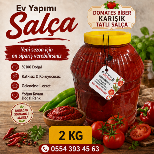 Domates & Biber Karışık Gün Kurusu Salça 1KG